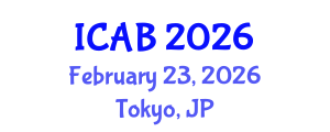 International Conference on Agriculture and Biotechnology (ICAB) February 23, 2026 - Tokyo, Japan International Conference on Agriculture and Biotechnology (ICAB) February 23, 2026 - Tokyo, Japan
