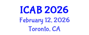 International Conference on Agriculture and Biotechnology (ICAB) February 12, 2026 - Toronto, Canada International Conference on Agriculture and Biotechnology (ICAB) February 12, 2026 - Toronto, Canada