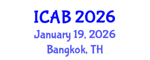 International Conference on Agriculture and Biotechnology (ICAB) January 19, 2026 - Bangkok, Thailand International Conference on Agriculture and Biotechnology (ICAB) January 19, 2026 - Bangkok, Thailand