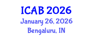 International Conference on Agriculture and Biotechnology (ICAB) January 26, 2026 - Bengaluru, India International Conference on Agriculture and Biotechnology (ICAB) January 26, 2026 - Bengaluru, India