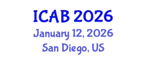 International Conference on Agriculture and Biotechnology (ICAB) January 12, 2026 - San Diego, United States International Conference on Agriculture and Biotechnology (ICAB) January 12, 2026 - San Diego, United States
