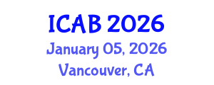 International Conference on Agriculture and Biotechnology (ICAB) January 05, 2026 - Vancouver, Canada International Conference on Agriculture and Biotechnology (ICAB) January 05, 2026 - Vancouver, Canada