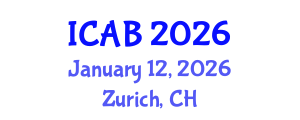 International Conference on Agriculture and Biotechnology (ICAB) January 12, 2026 - Zurich, Switzerland International Conference on Agriculture and Biotechnology (ICAB) January 12, 2026 - Zurich, Switzerland