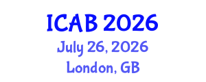 International Conference on Agriculture and Biotechnology (ICAB) July 26, 2026 - London, United Kingdom International Conference on Agriculture and Biotechnology (ICAB) July 26, 2026 - London, United Kingdom