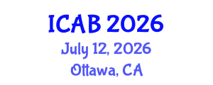 International Conference on Agriculture and Biotechnology (ICAB) July 12, 2026 - Ottawa, Canada International Conference on Agriculture and Biotechnology (ICAB) July 12, 2026 - Ottawa, Canada