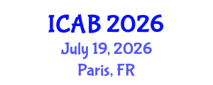 International Conference on Agriculture and Biotechnology (ICAB) July 19, 2026 - Paris, France International Conference on Agriculture and Biotechnology (ICAB) July 19, 2026 - Paris, France