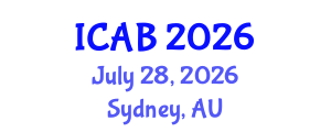 International Conference on Agriculture and Biotechnology (ICAB) July 28, 2026 - Sydney, Australia International Conference on Agriculture and Biotechnology (ICAB) July 28, 2026 - Sydney, Australia