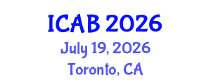 International Conference on Agriculture and Biotechnology (ICAB) July 19, 2026 - Toronto, Canada International Conference on Agriculture and Biotechnology (ICAB) July 19, 2026 - Toronto, Canada