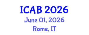 International Conference on Agriculture and Biotechnology (ICAB) June 01, 2026 - Rome, Italy International Conference on Agriculture and Biotechnology (ICAB) June 01, 2026 - Rome, Italy