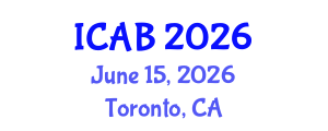 International Conference on Agriculture and Biotechnology (ICAB) June 15, 2026 - Toronto, Canada International Conference on Agriculture and Biotechnology (ICAB) June 15, 2026 - Toronto, Canada