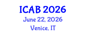 International Conference on Agriculture and Biotechnology (ICAB) June 22, 2026 - Venice, Italy International Conference on Agriculture and Biotechnology (ICAB) June 22, 2026 - Venice, Italy