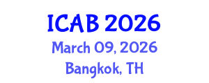 International Conference on Agriculture and Biotechnology (ICAB) March 09, 2026 - Bangkok, Thailand International Conference on Agriculture and Biotechnology (ICAB) March 09, 2026 - Bangkok, Thailand