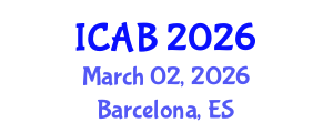 International Conference on Agriculture and Biotechnology (ICAB) March 02, 2026 - Barcelona, Spain International Conference on Agriculture and Biotechnology (ICAB) March 02, 2026 - Barcelona, Spain