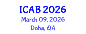 International Conference on Agriculture and Biotechnology (ICAB) March 09, 2026 - Doha, Qatar International Conference on Agriculture and Biotechnology (ICAB) March 09, 2026 - Doha, Qatar