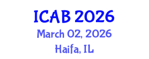 International Conference on Agriculture and Biotechnology (ICAB) March 02, 2026 - Haifa, Israel International Conference on Agriculture and Biotechnology (ICAB) March 02, 2026 - Haifa, Israel