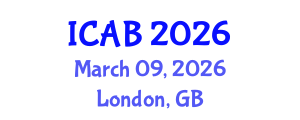 International Conference on Agriculture and Biotechnology (ICAB) March 09, 2026 - London, United Kingdom
