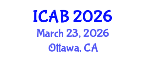 International Conference on Agriculture and Biotechnology (ICAB) March 23, 2026 - Ottawa, Canada International Conference on Agriculture and Biotechnology (ICAB) March 23, 2026 - Ottawa, Canada