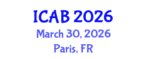 International Conference on Agriculture and Biotechnology (ICAB) March 30, 2026 - Paris, France International Conference on Agriculture and Biotechnology (ICAB) March 30, 2026 - Paris, France