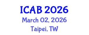 International Conference on Agriculture and Biotechnology (ICAB) March 02, 2026 - Taipei, Taiwan International Conference on Agriculture and Biotechnology (ICAB) March 02, 2026 - Taipei, Taiwan