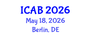 International Conference on Agriculture and Biotechnology (ICAB) May 18, 2026 - Berlin, Germany International Conference on Agriculture and Biotechnology (ICAB) May 18, 2026 - Berlin, Germany