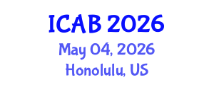 International Conference on Agriculture and Biotechnology (ICAB) May 04, 2026 - Honolulu, United States International Conference on Agriculture and Biotechnology (ICAB) May 04, 2026 - Honolulu, United States