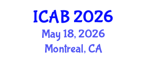 International Conference on Agriculture and Biotechnology (ICAB) May 18, 2026 - Montreal, Canada International Conference on Agriculture and Biotechnology (ICAB) May 18, 2026 - Montreal, Canada