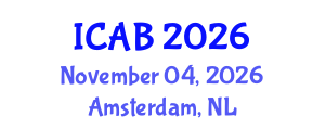 International Conference on Agriculture and Biotechnology (ICAB) November 04, 2026 - Amsterdam, Netherlands International Conference on Agriculture and Biotechnology (ICAB) November 04, 2026 - Amsterdam, Netherlands