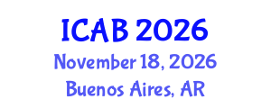 International Conference on Agriculture and Biotechnology (ICAB) November 18, 2026 - Buenos Aires, Argentina International Conference on Agriculture and Biotechnology (ICAB) November 18, 2026 - Buenos Aires, Argentina