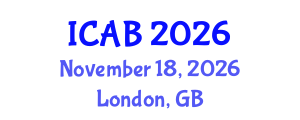 International Conference on Agriculture and Biotechnology (ICAB) November 18, 2026 - London, United Kingdom International Conference on Agriculture and Biotechnology (ICAB) November 18, 2026 - London, United Kingdom