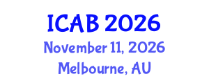 International Conference on Agriculture and Biotechnology (ICAB) November 11, 2026 - Melbourne, Australia International Conference on Agriculture and Biotechnology (ICAB) November 11, 2026 - Melbourne, Australia