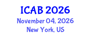 International Conference on Agriculture and Biotechnology (ICAB) November 04, 2026 - New York, United States International Conference on Agriculture and Biotechnology (ICAB) November 04, 2026 - New York, United States