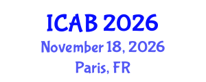 International Conference on Agriculture and Biotechnology (ICAB) November 18, 2026 - Paris, France International Conference on Agriculture and Biotechnology (ICAB) November 18, 2026 - Paris, France