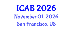 International Conference on Agriculture and Biotechnology (ICAB) November 01, 2026 - San Francisco, United States International Conference on Agriculture and Biotechnology (ICAB) November 01, 2026 - San Francisco, United States