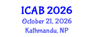 International Conference on Agriculture and Biotechnology (ICAB) October 21, 2026 - Kathmandu, Nepal International Conference on Agriculture and Biotechnology (ICAB) October 21, 2026 - Kathmandu, Nepal
