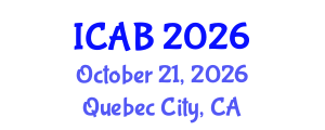 International Conference on Agriculture and Biotechnology (ICAB) October 21, 2026 - Quebec City, Canada International Conference on Agriculture and Biotechnology (ICAB) October 21, 2026 - Quebec City, Canada