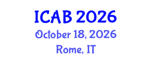 International Conference on Agriculture and Biotechnology (ICAB) October 18, 2026 - Rome, Italy International Conference on Agriculture and Biotechnology (ICAB) October 18, 2026 - Rome, Italy