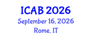 International Conference on Agriculture and Biotechnology (ICAB) September 16, 2026 - Rome, Italy International Conference on Agriculture and Biotechnology (ICAB) September 16, 2026 - Rome, Italy