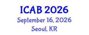 International Conference on Agriculture and Biotechnology (ICAB) September 16, 2026 - Seoul, Republic of Korea International Conference on Agriculture and Biotechnology (ICAB) September 16, 2026 - Seoul, Republic of Korea