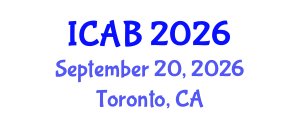 International Conference on Agriculture and Biotechnology (ICAB) September 20, 2026 - Toronto, Canada International Conference on Agriculture and Biotechnology (ICAB) September 20, 2026 - Toronto, Canada
