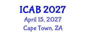International Conference on Agriculture and Biotechnology (ICAB) April 15, 2027 - Cape Town, South Africa International Conference on Agriculture and Biotechnology (ICAB) April 15, 2027 - Cape Town, South Africa