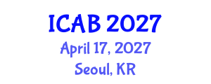 International Conference on Agriculture and Biotechnology (ICAB) April 17, 2027 - Seoul, Republic of Korea International Conference on Agriculture and Biotechnology (ICAB) April 17, 2027 - Seoul, Republic of Korea