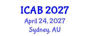 International Conference on Agriculture and Biotechnology (ICAB) April 24, 2027 - Sydney, Australia International Conference on Agriculture and Biotechnology (ICAB) April 24, 2027 - Sydney, Australia