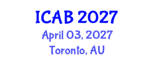 International Conference on Agriculture and Biotechnology (ICAB) April 03, 2027 - Toronto, Australia International Conference on Agriculture and Biotechnology (ICAB) April 03, 2027 - Toronto, Australia