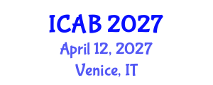 International Conference on Agriculture and Biotechnology (ICAB) April 12, 2027 - Venice, Italy International Conference on Agriculture and Biotechnology (ICAB) April 12, 2027 - Venice, Italy