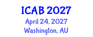 International Conference on Agriculture and Biotechnology (ICAB) April 24, 2027 - Washington, Australia International Conference on Agriculture and Biotechnology (ICAB) April 24, 2027 - Washington, Australia