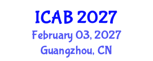 International Conference on Agriculture and Biotechnology (ICAB) February 03, 2027 - Guangzhou, China International Conference on Agriculture and Biotechnology (ICAB) February 03, 2027 - Guangzhou, China