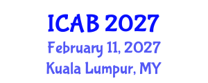 International Conference on Agriculture and Biotechnology (ICAB) February 11, 2027 - Kuala Lumpur, Malaysia International Conference on Agriculture and Biotechnology (ICAB) February 11, 2027 - Kuala Lumpur, Malaysia