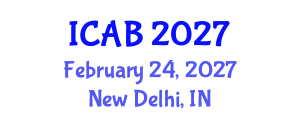 International Conference on Agriculture and Biotechnology (ICAB) February 24, 2027 - New Delhi, India International Conference on Agriculture and Biotechnology (ICAB) February 24, 2027 - New Delhi, India
