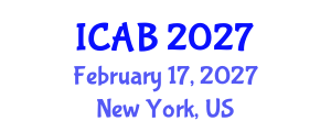 International Conference on Agriculture and Biotechnology (ICAB) February 17, 2027 - New York, United States International Conference on Agriculture and Biotechnology (ICAB) February 17, 2027 - New York, United States