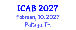 International Conference on Agriculture and Biotechnology (ICAB) February 10, 2027 - Pattaya, Thailand International Conference on Agriculture and Biotechnology (ICAB) February 10, 2027 - Pattaya, Thailand